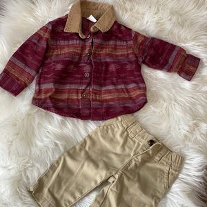 Old navy shirt carter’s pants outfit set